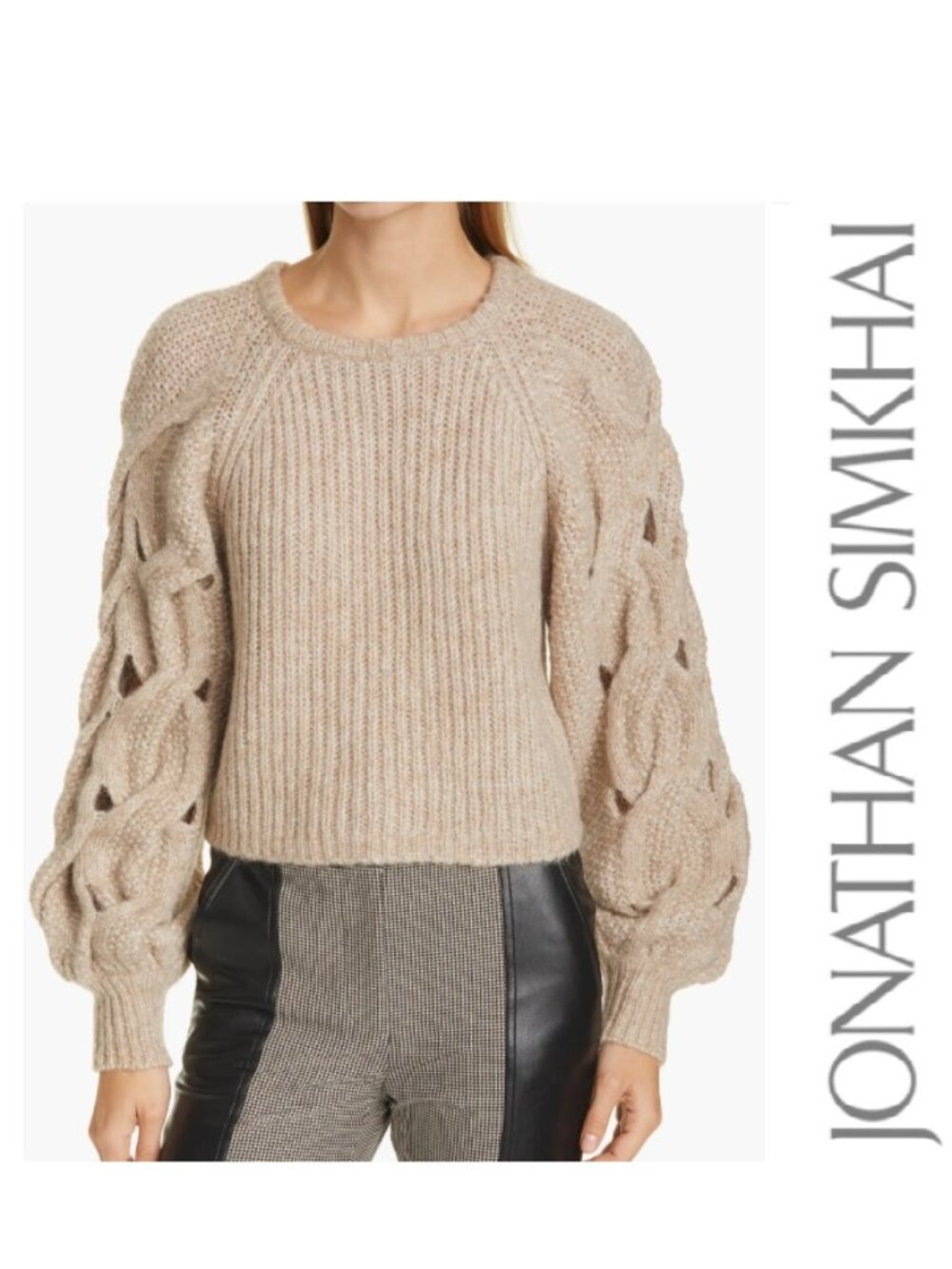 Jonathan Simkhai Wool Alpaca Sweater Pullover